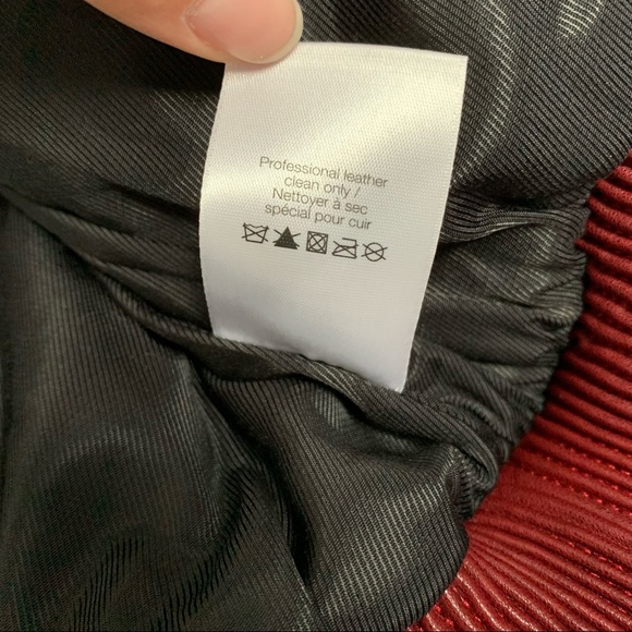 VERONICA BEARD Bordeaux Red Malin Quilted Leather Bomber Jacket - Picture 13 of 15